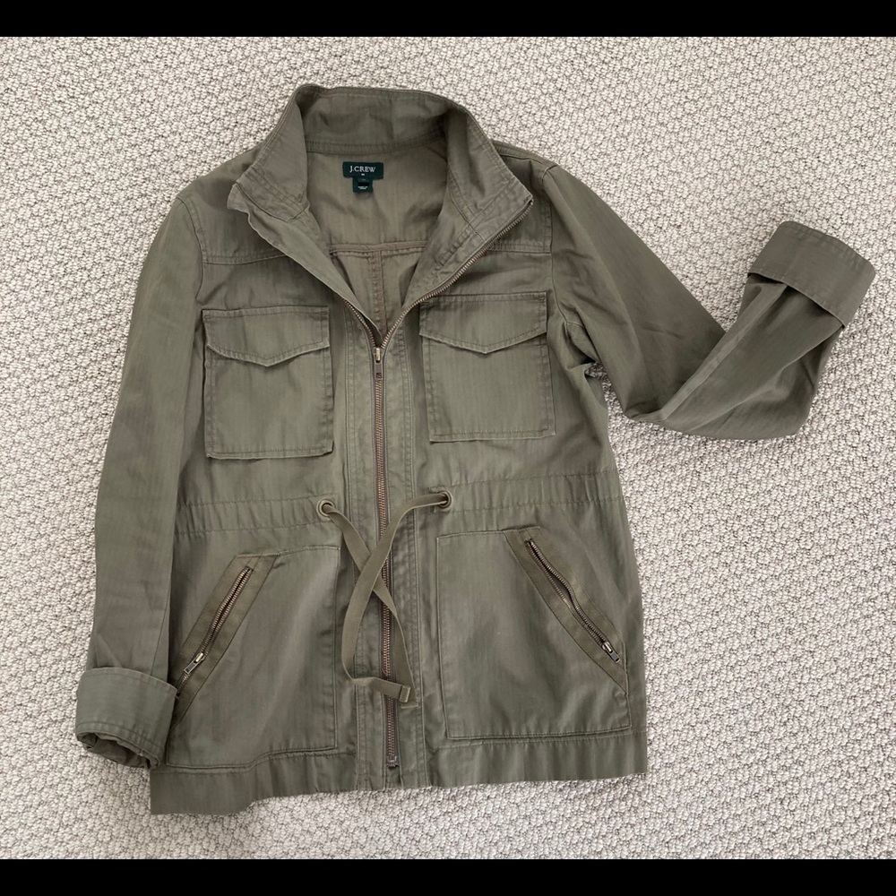 Olive Jcrew Military jacket size XS
